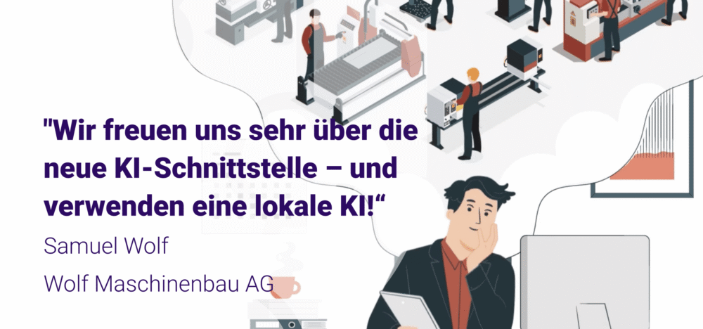Lokale KI - Local AI - in Collaboration Software Lösung integriert
