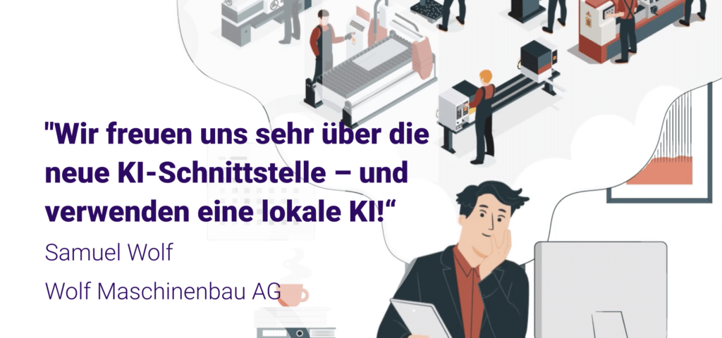 Lokale KI - Local AI - in Collaboration Software Lösung integriert