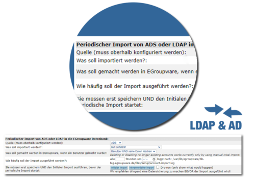Import aus ADS/LDAP in EGroupware 23.1